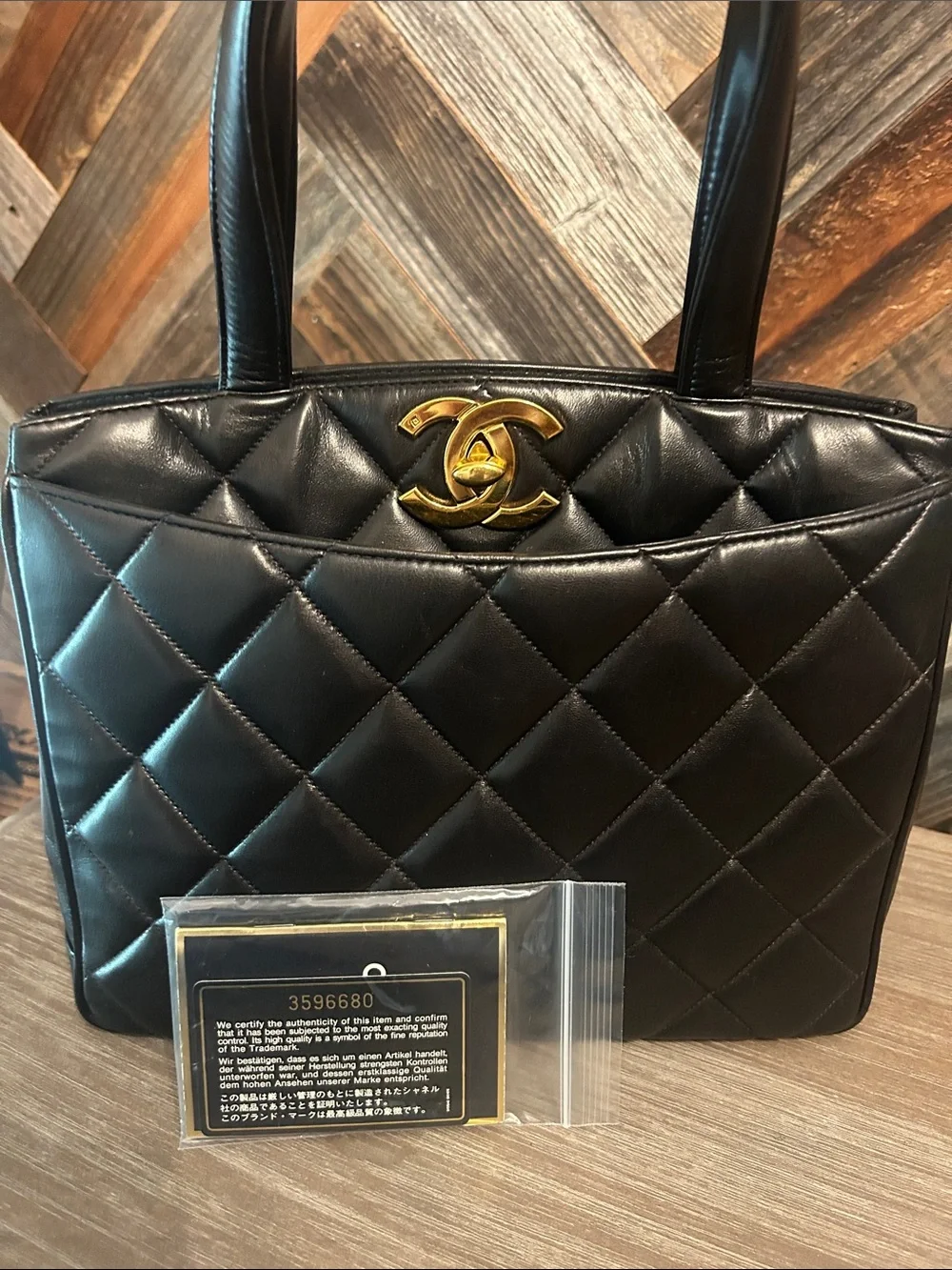 Vintage Chanel Lambskin Leather Turnlock Tote🎁